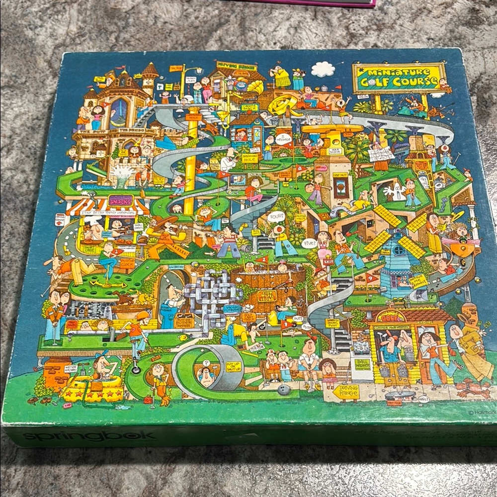 Vintage Springbok “A Short Round of Golf!” Colorful Cartoon Puzzle - Picture 2 of 5